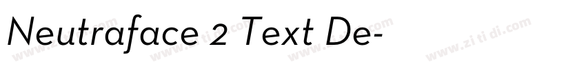 Neutraface 2 Text De字体转换